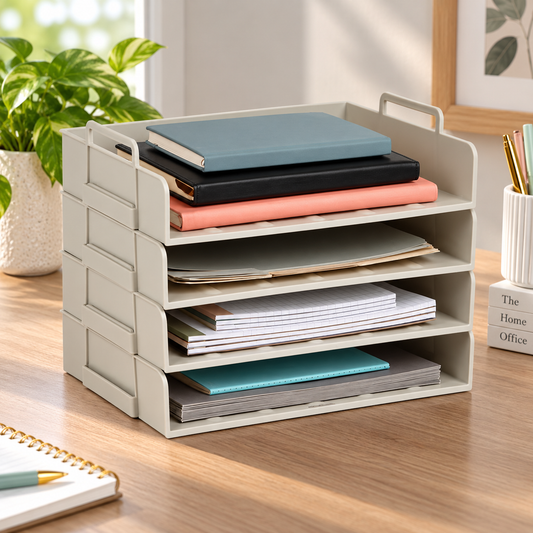 Stackable Plastic Paper Tray Organizer