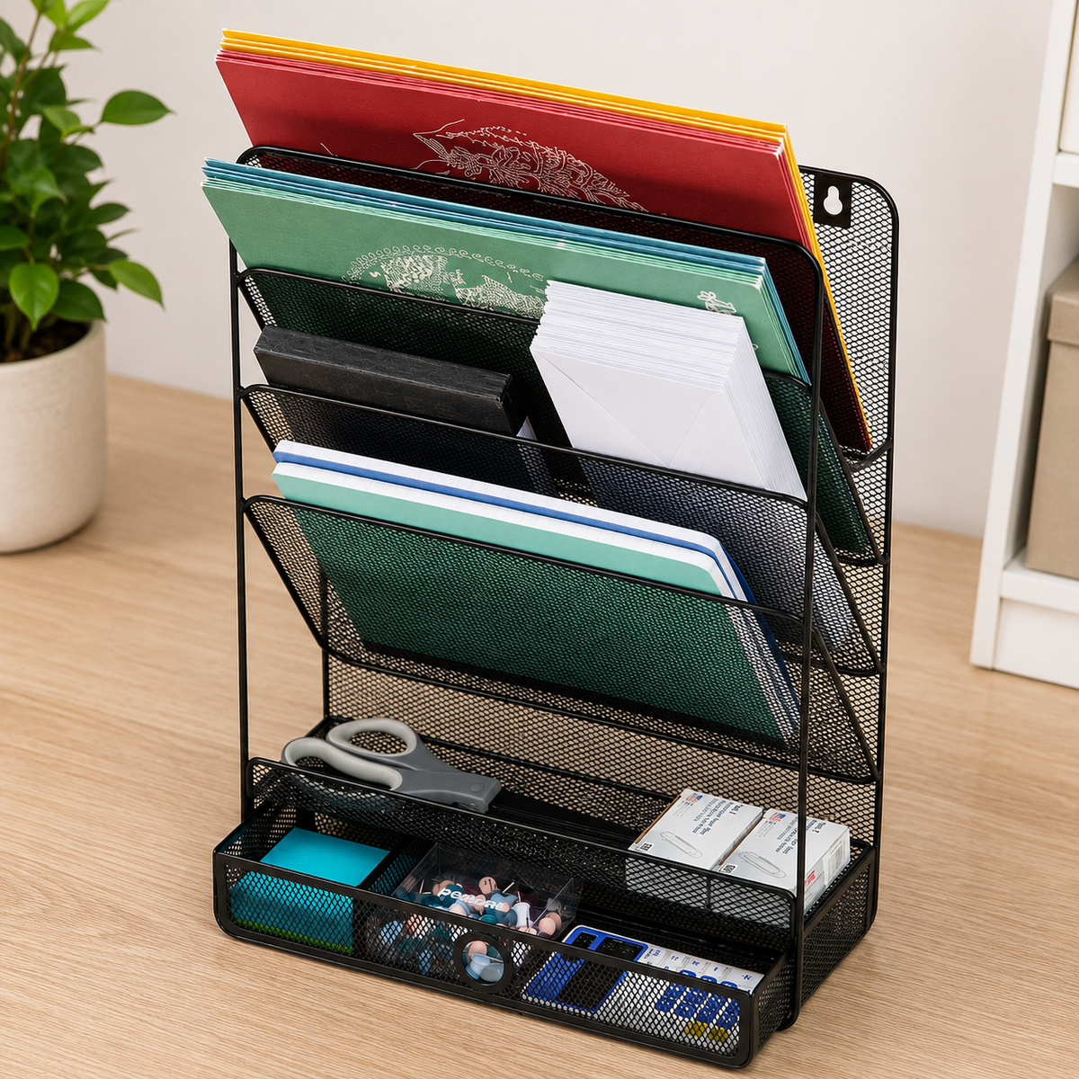 4-Tier Vertical File Organizer