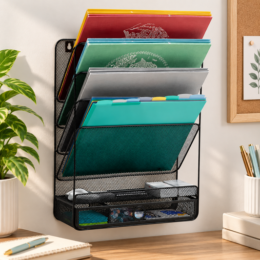4-Tier Vertical File Organizer