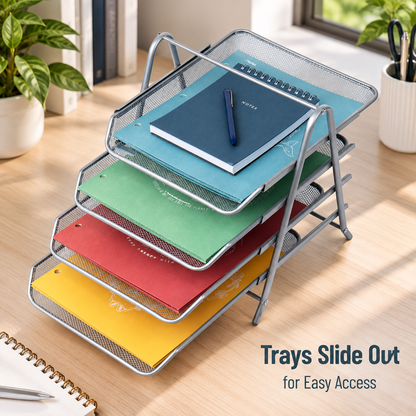 4-Tier Desktop File Organizer