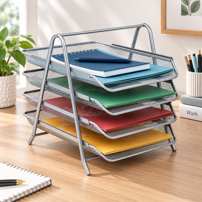 4-Tier Desktop File Organizer