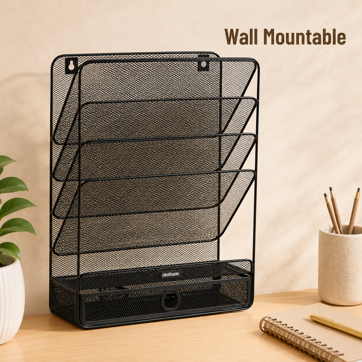 4-Tier Vertical File Organizer