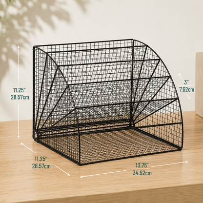 6-Tier Fan-Shaped File Organizer