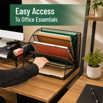 6-Tier Fan-Shaped File Organizer