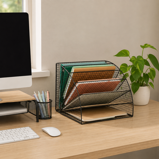 6-Tier Fan-Shaped File Organizer