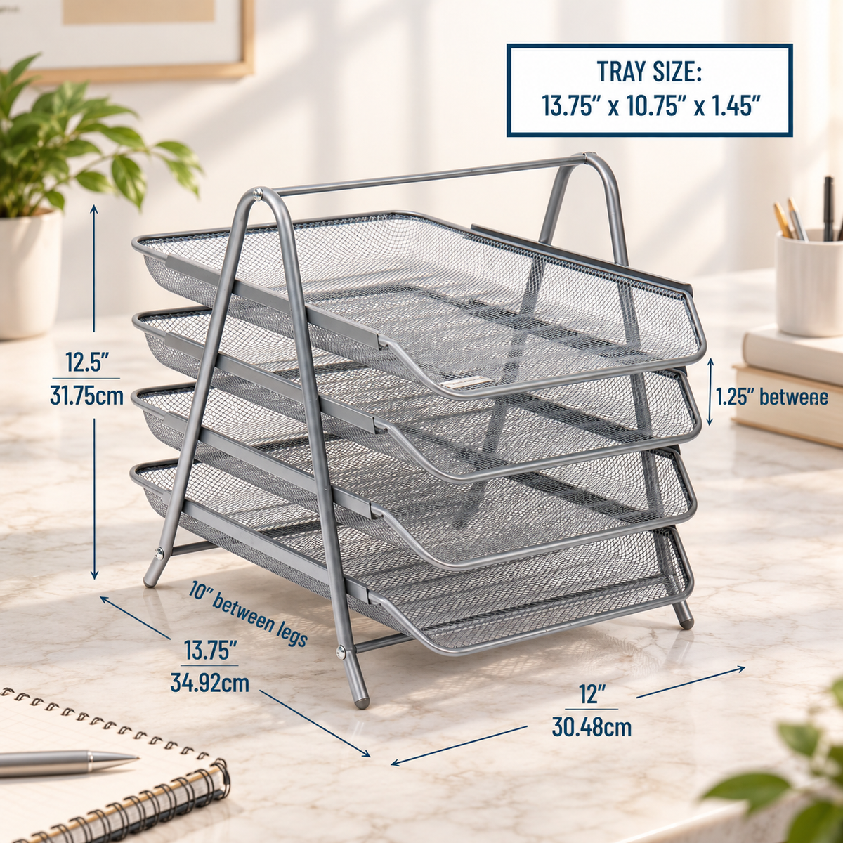 4-Tier Desktop File Organizer