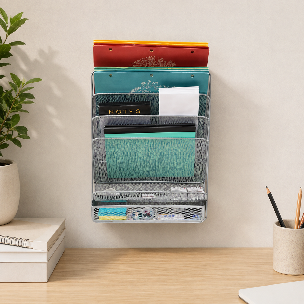4-Tier Vertical File Organizer
