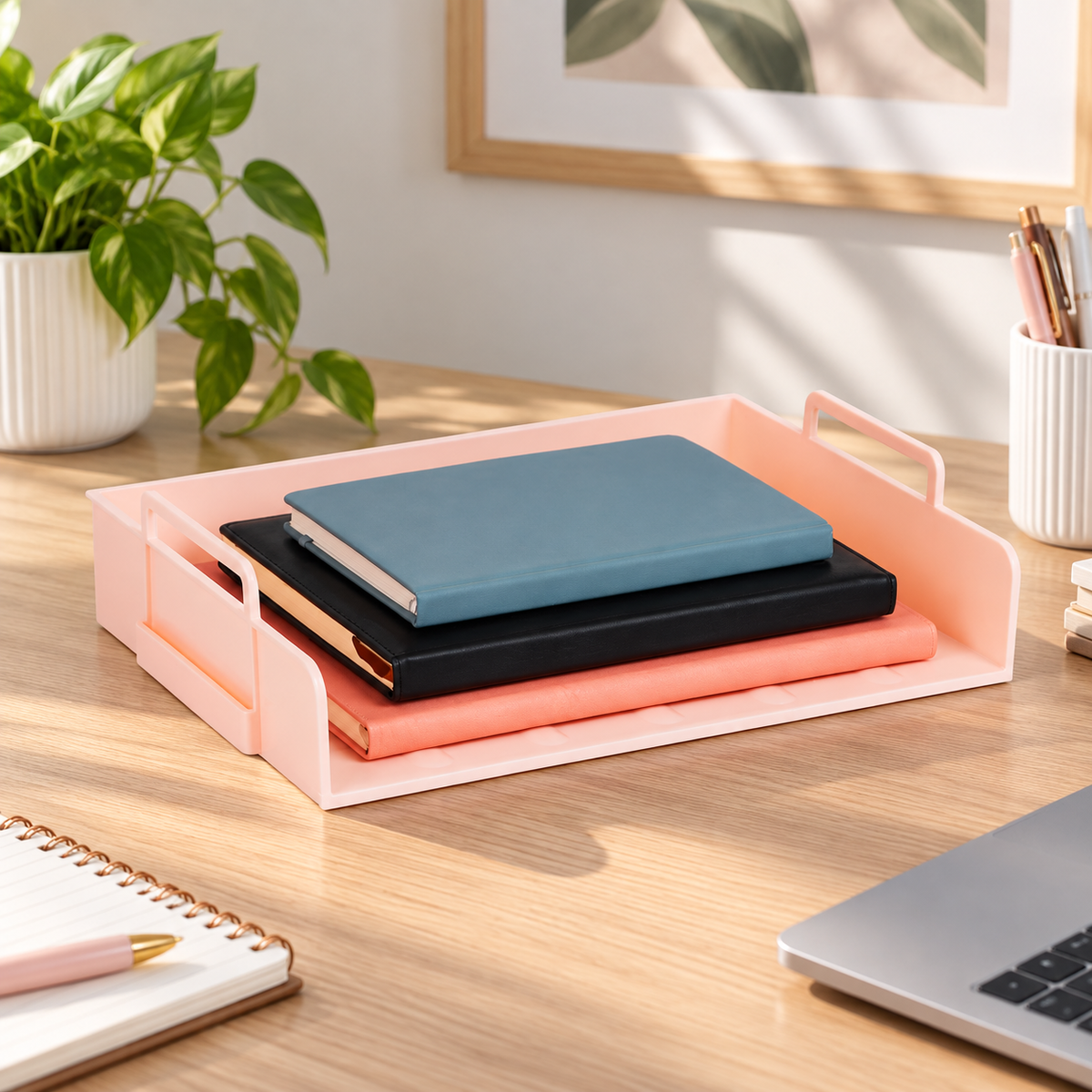 Stackable Plastic Paper Tray Organizer