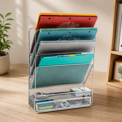 4-Tier Vertical File Organizer