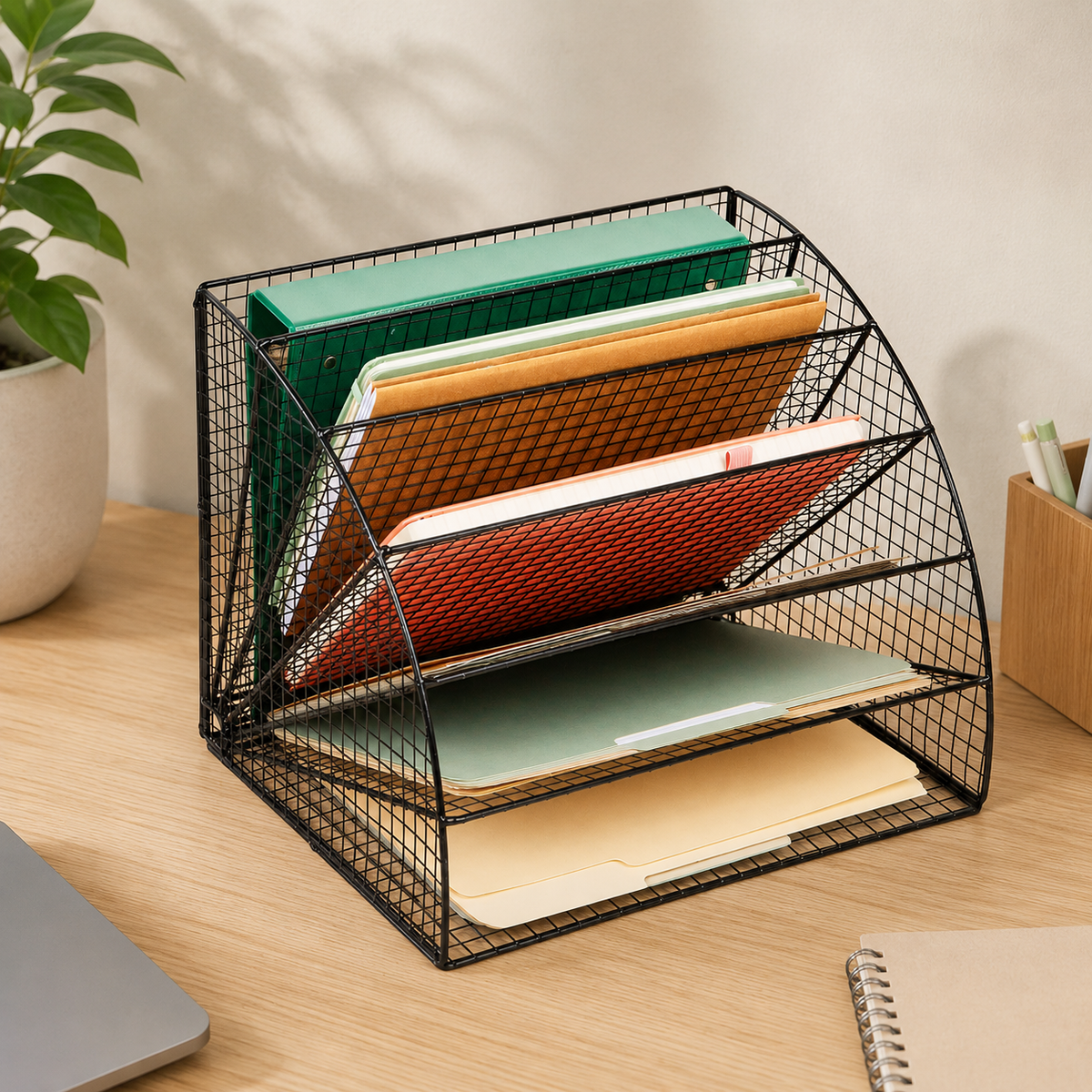 6-Tier Fan-Shaped File Organizer