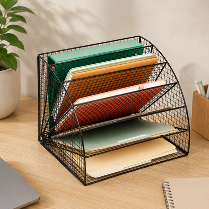 6-Tier Fan-Shaped File Organizer